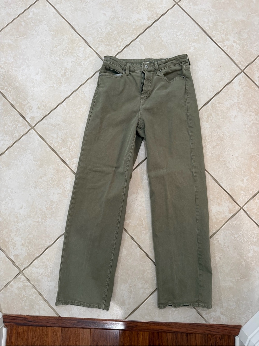 Old Navy Olive Green Wide-Leg Pants